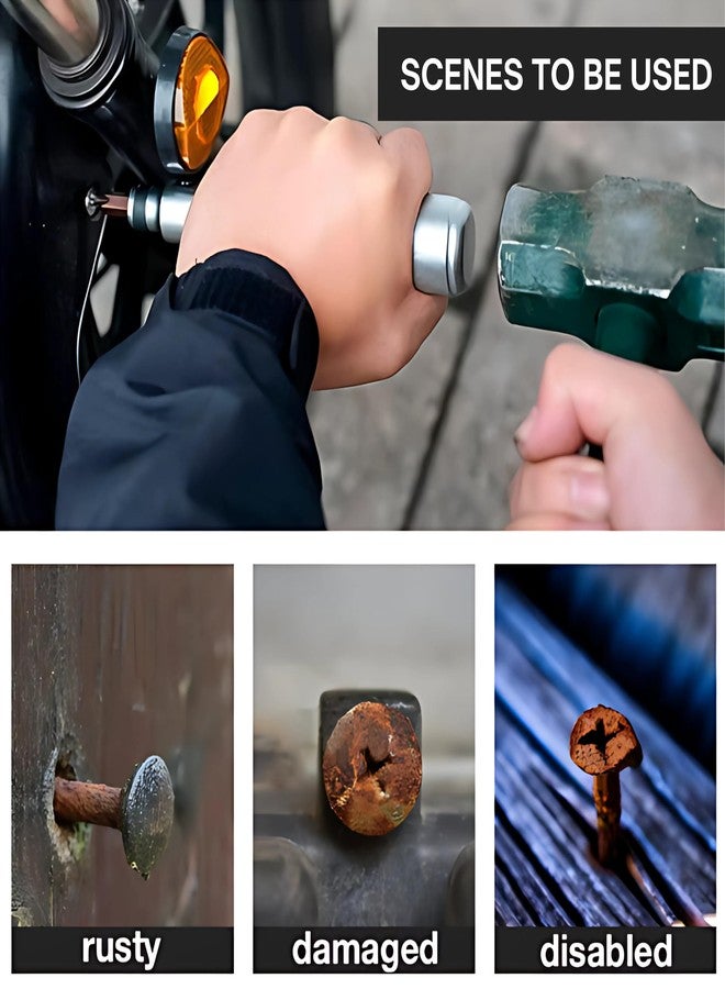 Inditrust مجموعة مفكات صدمية متعددة الأغراض من إنديترست، 7 قطع، مصنوعة من فولاذ الكروم والفاناديوم، مزودة برؤوس إزميل، أدوات احترافية - Image 3